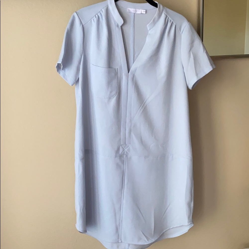 Powder blue short sleeve dress